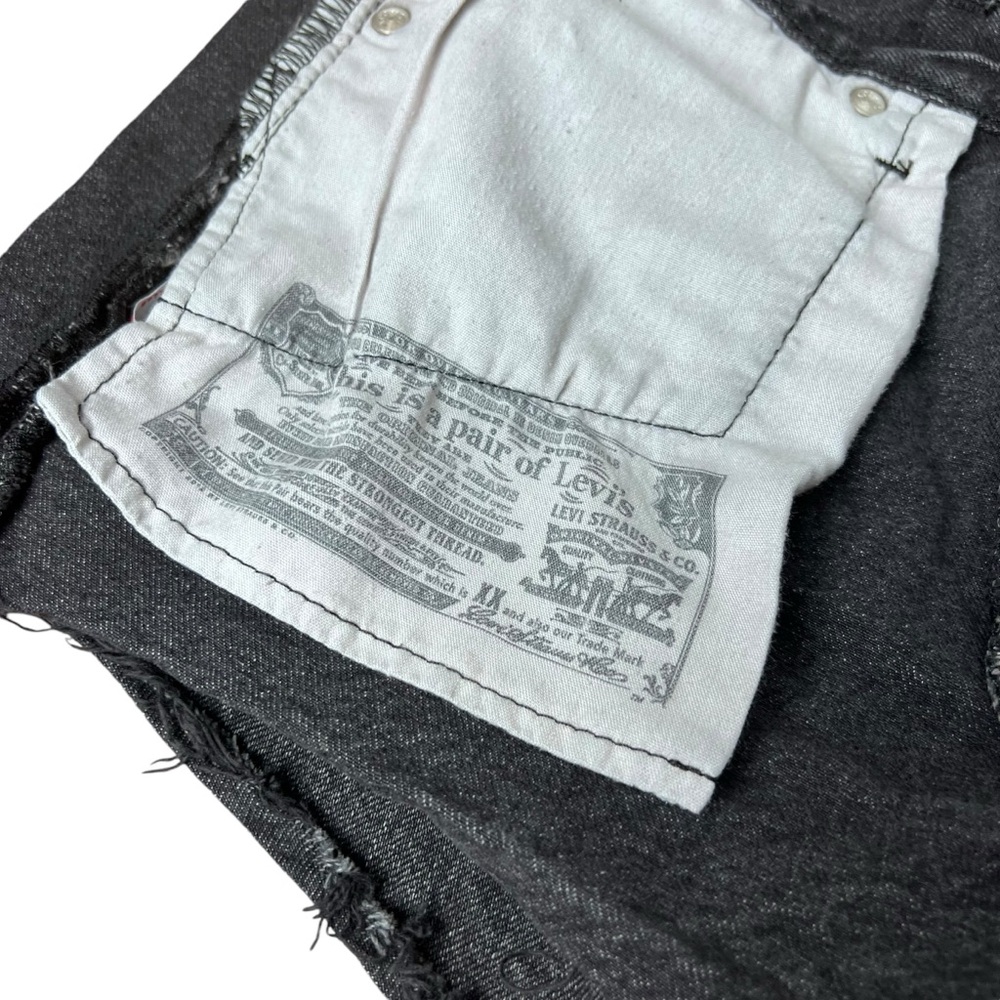 Levi’s 501 Original Jean Shorts Size 28 Washed Black - Picture 12 of 16